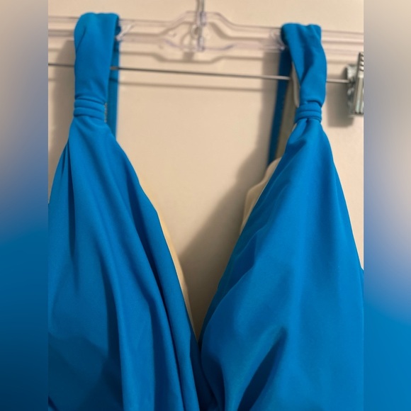 Miraclesuit Blue Twist Front One Piece Swimsuit Size 18DD - Picture 6 of 12